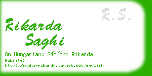 rikarda saghi business card